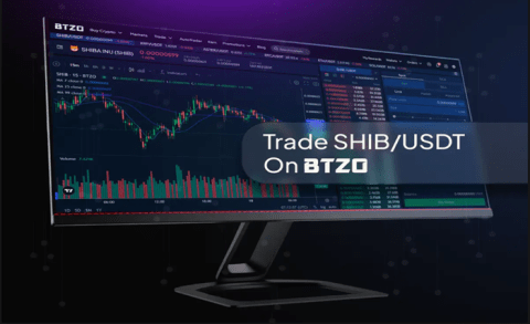 SHIB/USDT trading dashboard on BTZO Spot trading platform